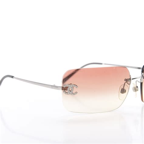 CHANEL Metal Crystal CC Logo Sunglasses 4017